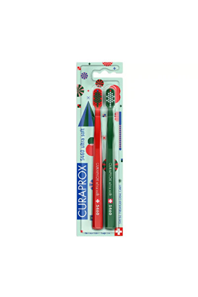 Curaprox CS Duo Christmas Edition 5460 Ultra Soft Toothbrushes, 2pcs