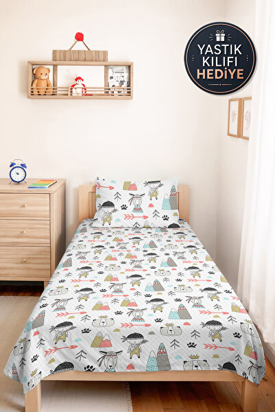 Evimde Bambaşka Native American Nordic Children's Room Single Pike Set-Pastel...