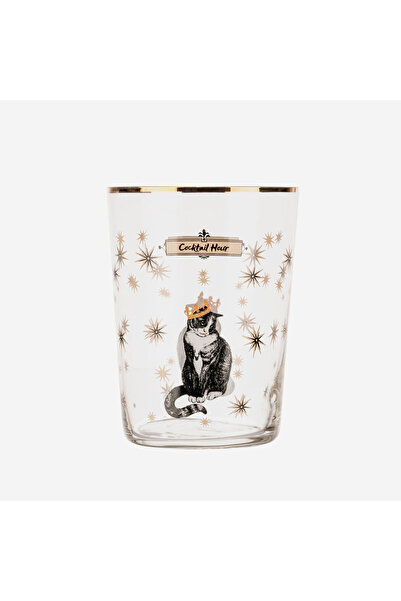 YVONNE ELLEN Animals Cat White Glass Water Cup 500 ml