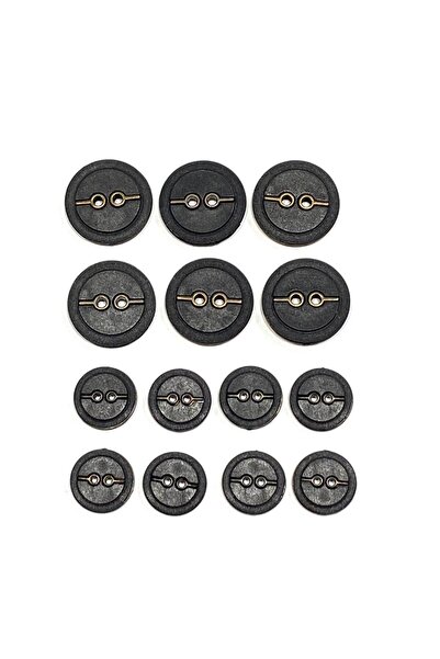 karantuhafiye Trench Coat Button Set |   Black Oxide Detailed |   6 Large + 8...