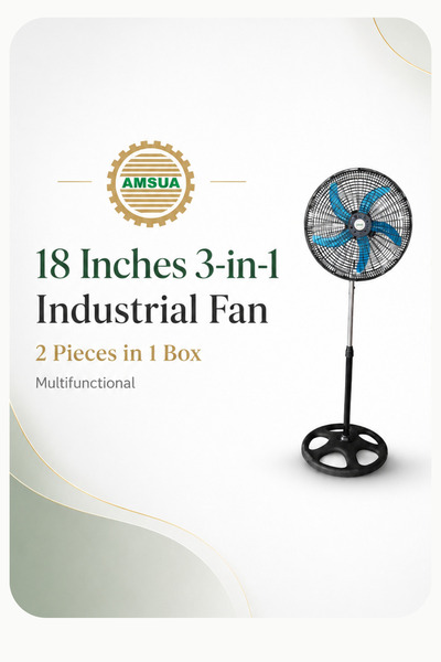 AMSUA Industrial Stand Fan – Heavy Duty Pedestal Fan with Adjustable Height &...