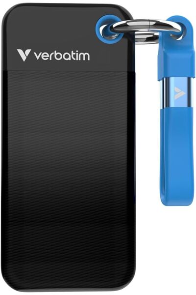 Verbatim Pocket Ssd USB 3.2 Gen 2 256Gb Black/Blue