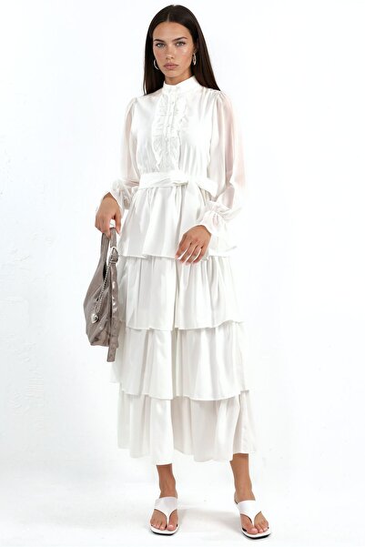 Hiccup Msn Crew Neck Buttoned A-Line Long Dress