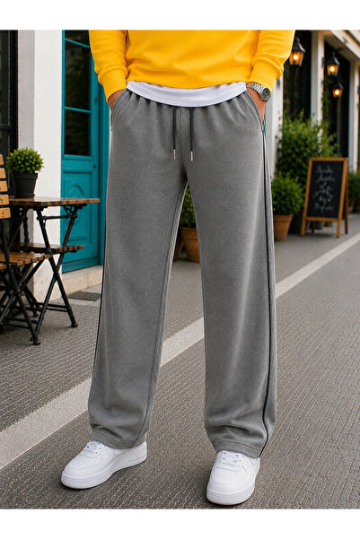 by fiyaka fashion Men's Baggy Sweatpants with Side Piping (Seasonal)