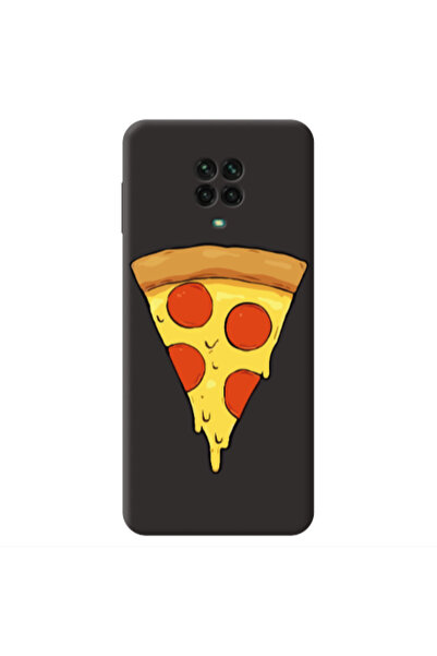 Other Xiaomi Redmi Note 9 Pro Pizza Slice Black Colored Silicone TPU Θήκη