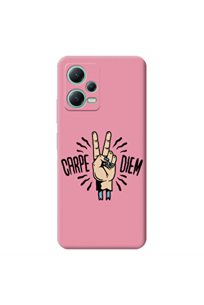 Other Xiaomi Redmi Note 12 Pro 5G Carpe Two Diem Pink Colored Silicone TPU Θήκη
