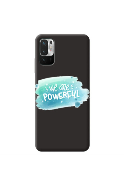 Other Xiaomi Redmi Note 10 Pro 5G We are Powerful Black Colored Silicone TPU ...