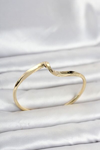 norsary Gold Color Brass Zigzag Model Women's Bracelet