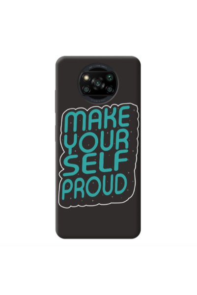 Other Xiaomi Poco X3 /X3 Pro Make Your Self Proud Black Colored Silicone TPU ...