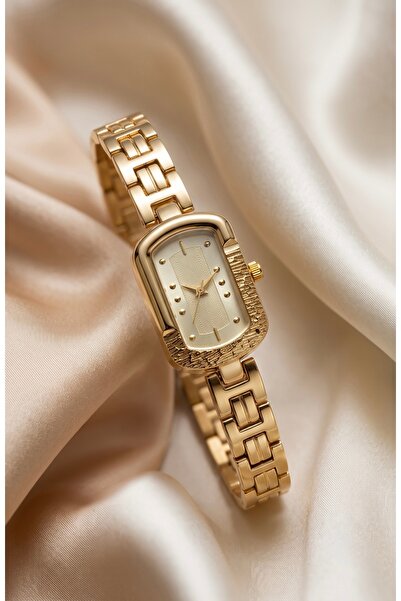 KLISHE Butik Bella Women's Watch Steel Watch Gold Color Vintage Rectangular C...