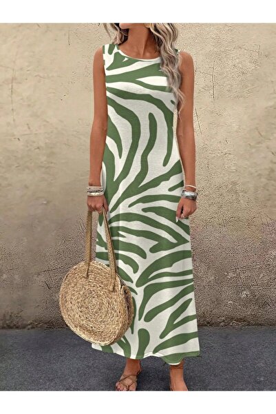 DRESSIFY WOMEN’S FASHION Γυναικείο μακρύ φόρεμα από σουπερτζιν με στρογγυλή λ...