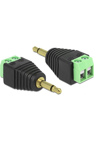 DELOCK Adapter Terminalblock 2Pin -> 3,5mm Klinke Stecker