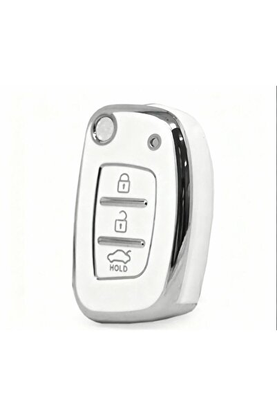 KeyRoN غطاء مفتاح السيارة هيونداي بايون I10 I20 Ix35 إلانترا توسان موديل أبيض...