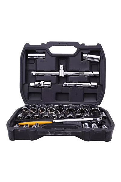 Deli σετ καστάνια με καρυδάκια DL1032, με θήκη, 1/2", Cr-V, 32τμχ