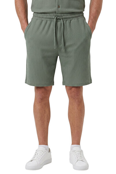 DeepSEA Khaki Cotton Lycra Elastic Drawstring Men's Shorts – Summer Premium C...