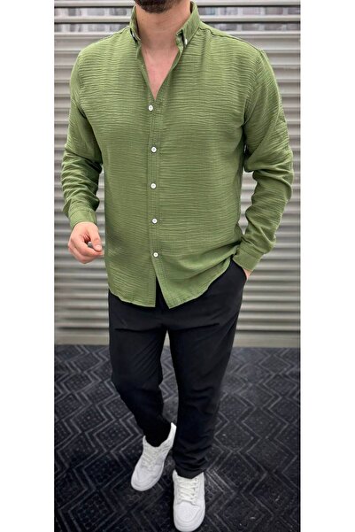Thebomb Men's Linen Look Cotton Shirt - The2780423