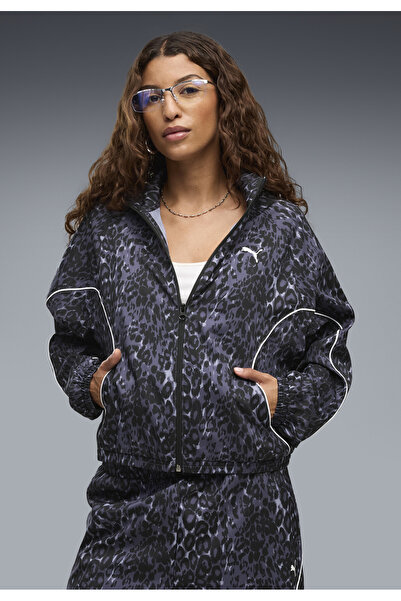 Puma Sport Relaxed Animal Printed Full-Zip Jacke