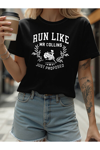 23 nisan Run Like Mr Collins Just Proposed Pride And Prejudice Meme Print T S...