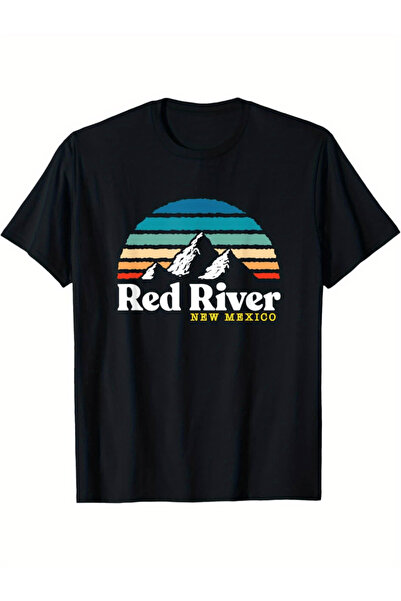 1001 Line Men'S 1980s Retro Red River New Mexico Ski Resort Graphic T-Shirt |...