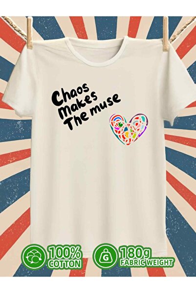 23 nisan Chaos Muse Heart Tee | 180G 100% White Comfortable Loose Fashionable...