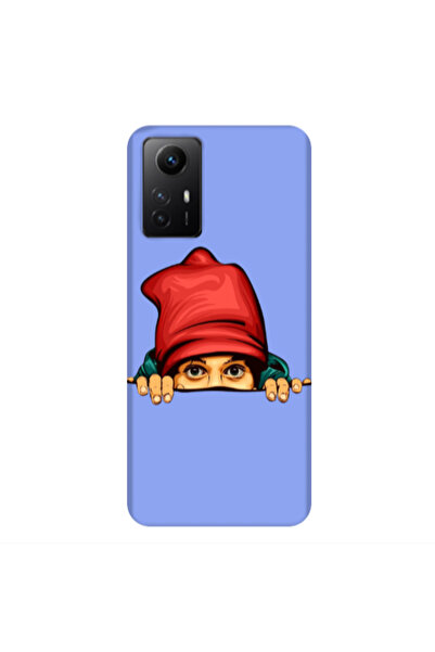 Other Xiaomi Redmi Note 12s Hidden Girl Light Purple Colored Silicone TPU Θήκη