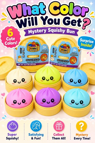 DAT Dumpling Mystery Squishy Ball Dumpling Stress Ball Squeezable Sensory Toy...