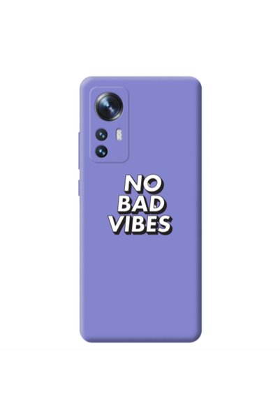 Other Xiaomi Mi 12 No bad vibes Purple Colored Silicone TPU Θήκη
