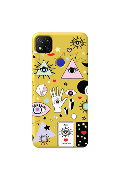 Other Xiaomi Redmi 9c Pyramid eyes Yellow Colored Silicone TPU Θήκη