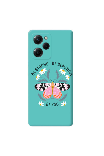 Other Xiaomi Poco X5 Pro Be Strong Turquoise Colored Silicone TPU Θήκη