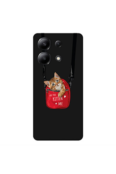 Other Xiaomi Redmi Note 13 4G Kitten Me Black Colored Silicone TPU Θήκη