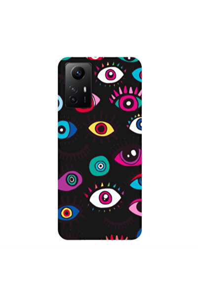 Other Xiaomi Redmi Note 12s Multiple eyes Black Colored Silicone TPU Θήκη