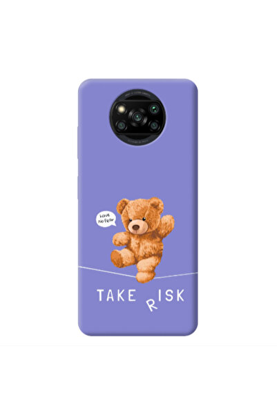 Other Xiaomi Poco X3 /X3 Pro Take risk Purple Colored Silicone TPU Θήκη