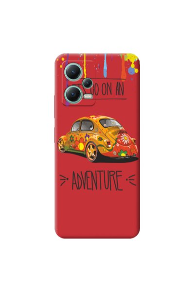 Other Xiaomi Redmi Note 12 Pro 5G Adventure Red Colored Silicone TPU Θήκη