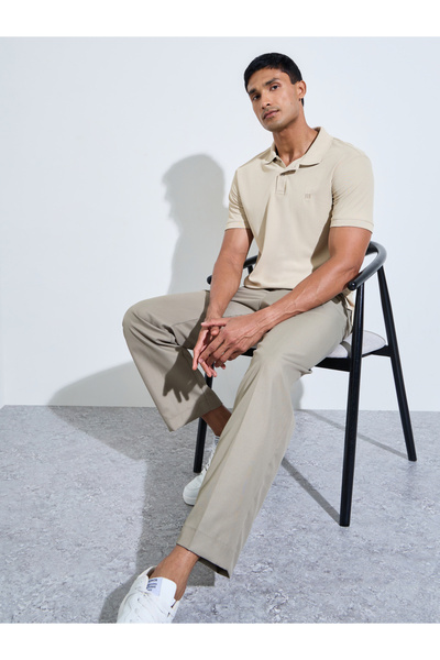 Styli Men Regular Fit Polo with Rib Collar