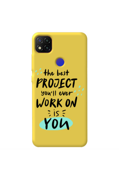 Other Xiaomi Redmi 9c The Best Project Yellow Colored Silicone TPU Θήκη