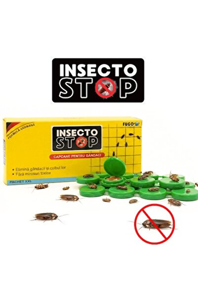 FUGO InsectoStop Fugo ®   Capcană pentru gândaci, Pachet XXL 16 bucăți, Adezi...