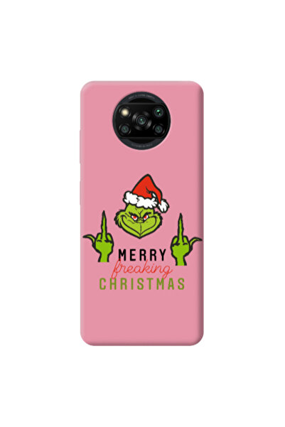 Other Xiaomi Poco X3 Pro Merry Christmas44 Pink Colored Silicone TPU Θήκη