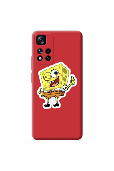 Other Xiaomi Redmi Note 11 Pro 5G spongebob2 Red Colored Silicone TPU Θήκη
