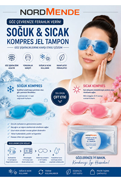 Marsilyan Cold Hot Compress Gel Eye Mask Thermogel Eye Swelling Relief Relaxi...