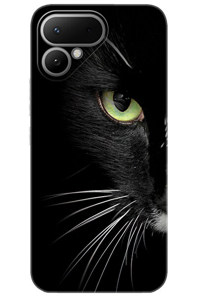TECNO Pova Curve 2 5G (LK7k) Uyumlu Kılıf Desen Baskılı Silikon Siyah Kedi ST...