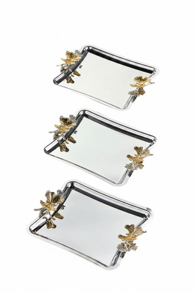 Simply Now Elegante Square Duo Volo Prezioso صينية تقديم الخطوبة من الكروم ال...