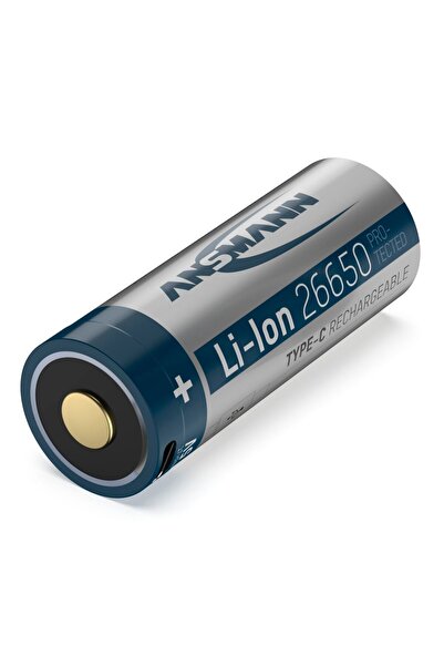 ANSMANN Baterie Li-Ion cu mufa USB Type-C, Ansmann, 5100mAh, 3.6V, Gri/Albastru