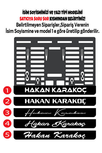 Yalıgraf Reklam Tabela Kişiye Özel İsim Soyisim Ad Soyad Yazılı Piano Black P...