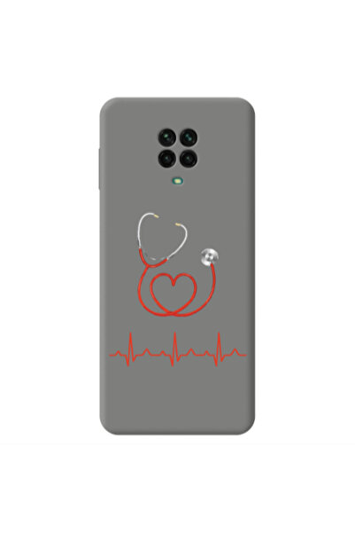 Other Xiaomi Redmi Note 9 Pro Stethoscope Grey Colored Silicone TPU Θήκη