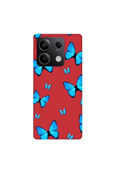 Other Xiaomi Redmi Note 13 5G Mix Butterfly Red Colored Silicone TPU Θήκη