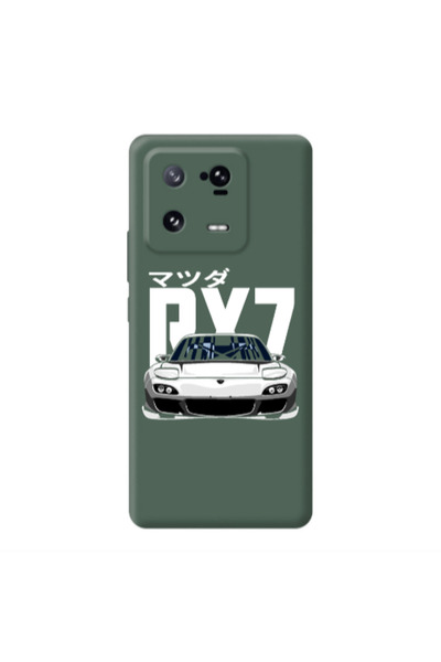 Other Xiaomi 13 Pro Car Rx7 Dark Green Colored Silicone TPU Θήκη