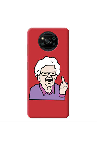 Other Xiaomi Poco X3 /X3 Pro Crazy Granny Red Colored Silicone TPU Θήκη