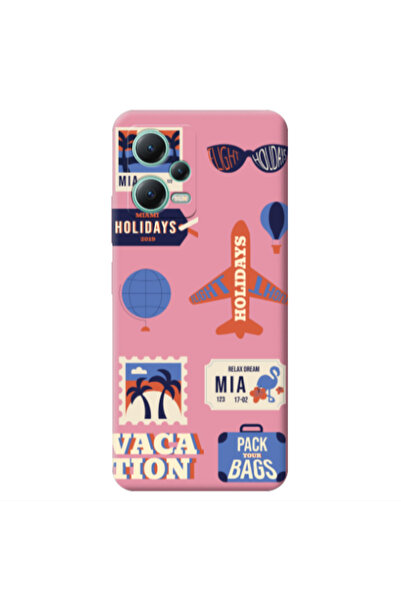Other Xiaomi Redmi Note 12 Pro 5G Vacation Pink Colored Silicone TPU Θήκη