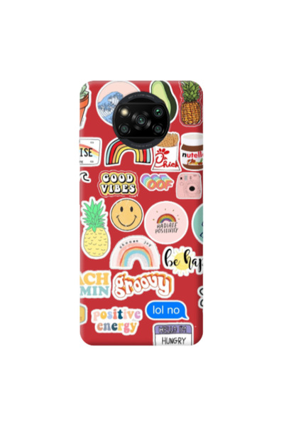 Other Xiaomi Poco X3 /X3 Pro Good vibes Red Colored Silicone TPU Θήκη