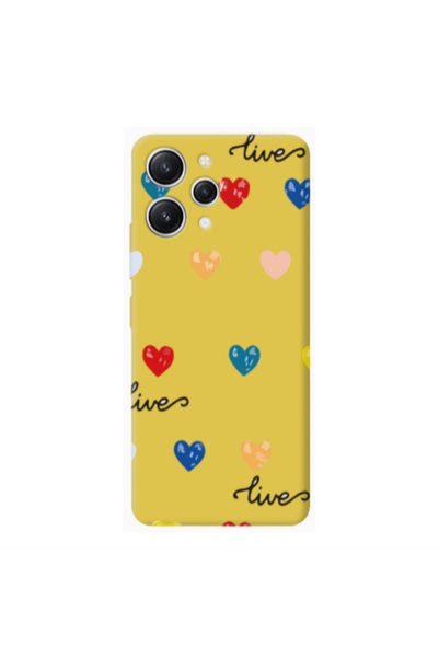 Other Xiaomi Redmi 12 Heart Lives Yellow Colored Silicone TPU Θήκη